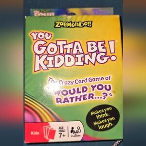 You Gotta Be Kidding! Kids Card Game Zobmondo! New Factory Sealed